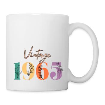 Vintage 1965 florale - Mug blanc - blanc - Droite