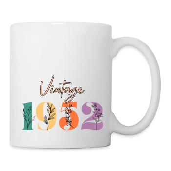 Vintage 1952 florale - Mug blanc - blanc - Droite