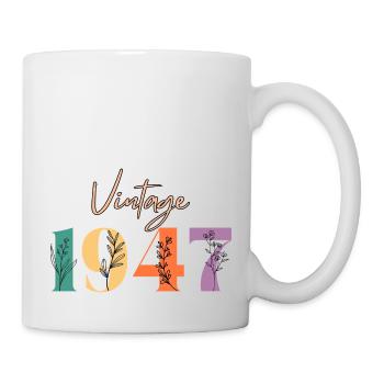Vintage 1947 florale - Mug blanc - blanc - Droite