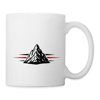 Icône de la montagne - Mug blanc - blanc - Droite