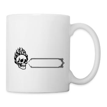 Tête de mort - Nom prénom - Mug blanc - blanc - Droite