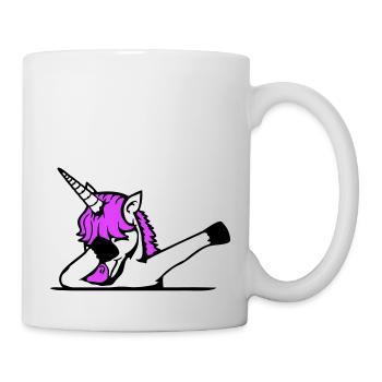 Licorne Dabbing Dab Danse Soirée Pose Geste Drôle - Mug blanc - blanc - Droite
