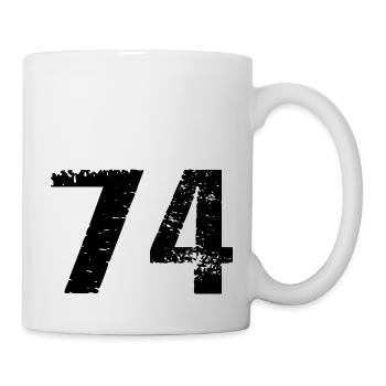 Maillot à 74 numéros - Mug blanc - blanc - Droite
