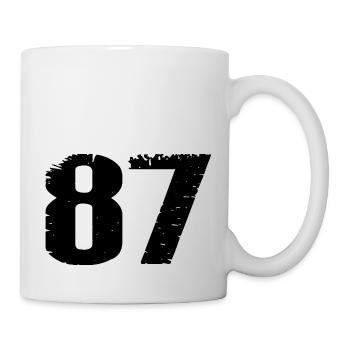 87 Zahl Trikot - Tasse - Weiß - Rechts