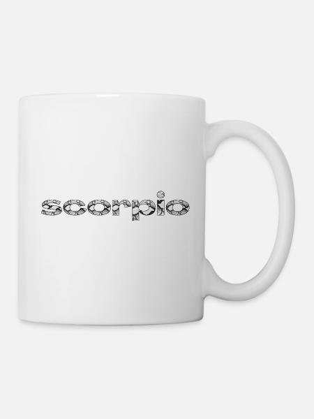 scorpio – Snake Skin Zodiac Statement - Tasse - Weiß
