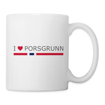 I love Porsgrunn - Norway - Norge - Norwegen - Tasse - Weiß - Rechts