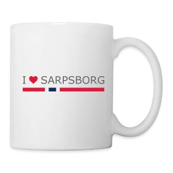 I love Sarpsborg - Norway - Norge - Norwegen - Tasse - Weiß - Rechts