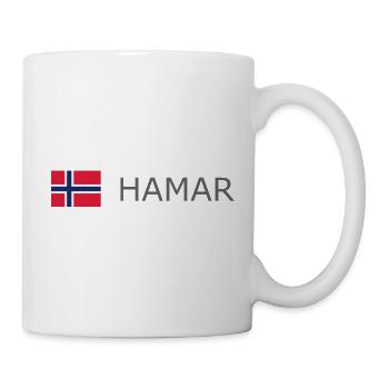 Norway Flag - Hamar - Norge - Norwegen - Mug - white - Right