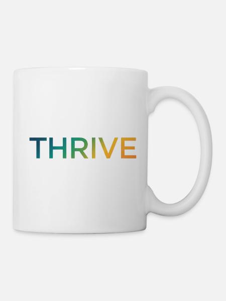 Thrive Gradient Schriftzug - Tasse - Weiß