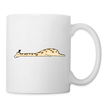 Lustiges faules DIY Giraffe Kostüm Niedliches schläfriges Tier - Tasse - Weiß - Rechts