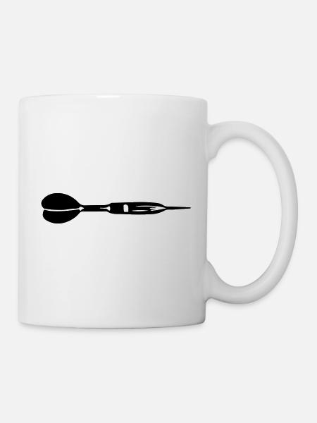 Dartpfeil Symbol - Tasse - Weiß