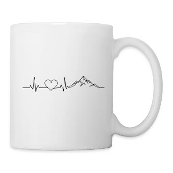 Mountains Pulse Heart - Mug - white - Right