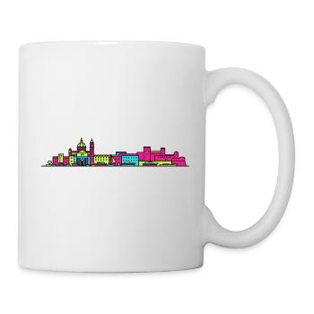 Bari City Skyline Old Town Modern Line Art - Tasse - Weiß - Rechts