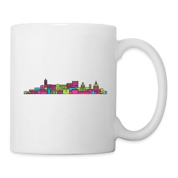 Palermo City Skyline Kathedrale Moderne Linienkunst - Tasse - Weiß - Rechts