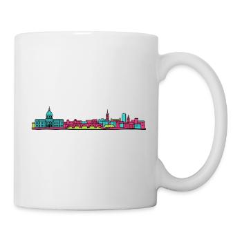 Toulouse City Skyline Basilique Linienzeichnung - Tasse - Weiß - Rechts