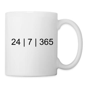 24/7/365 – Focus. Discipline. Lifestyle. - Mug - white - Right