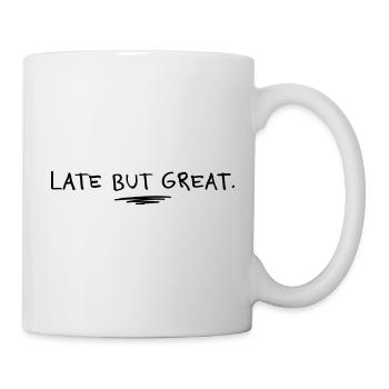 En retard mais super – Diction minimaliste avec humour - Mug blanc - blanc - Droite