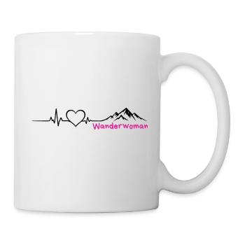 Cœur de randonnée des montagnes Wanderwoman - Mug blanc - blanc - Droite