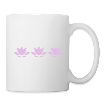 Lotus Flower Lotus Flower Flower Pastel Flower Yoga - Mug - white - Right