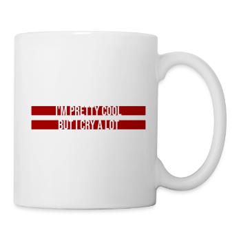 I'm Pretty Cool But I Cry A Lot Funny Emotional - Mug - white - Right
