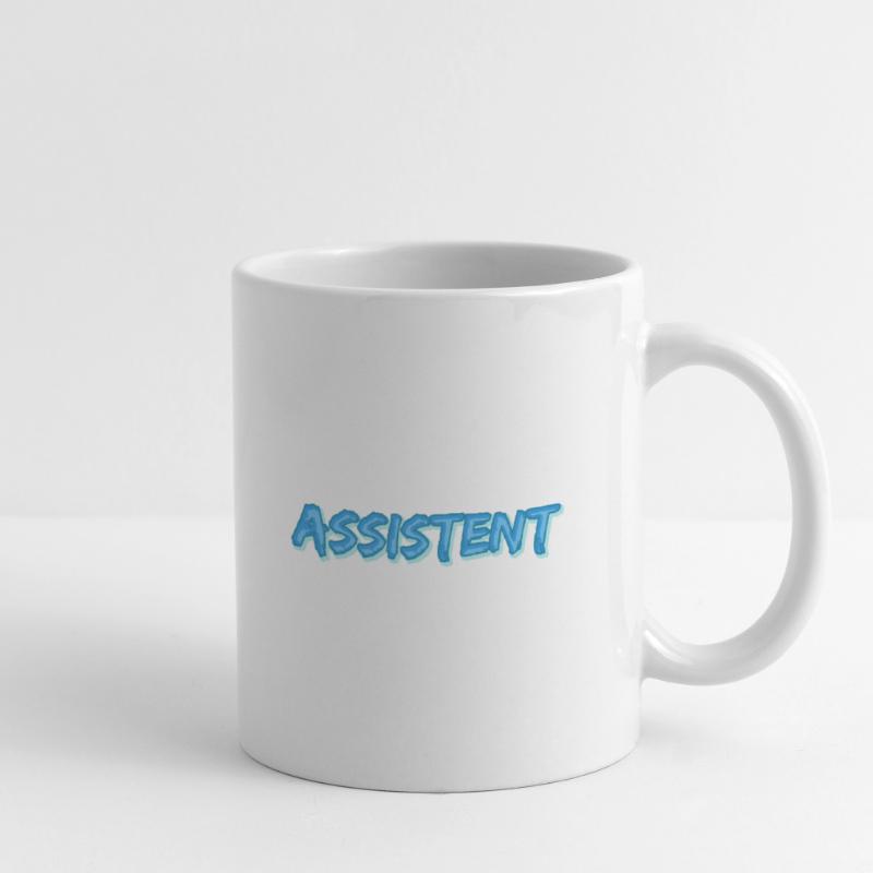 Assistent als Comic Tasse