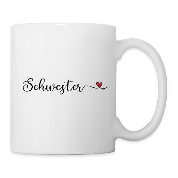 Schwesterherz - Tasse - Weiß - Rechts