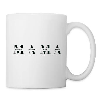 Horizontales MAMA Design in Schwar für dunkle Mode - Tasse - Weiß - Rechts