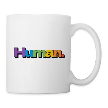 Colorful Human Rainbow Pride Typography - Mug - white - Right