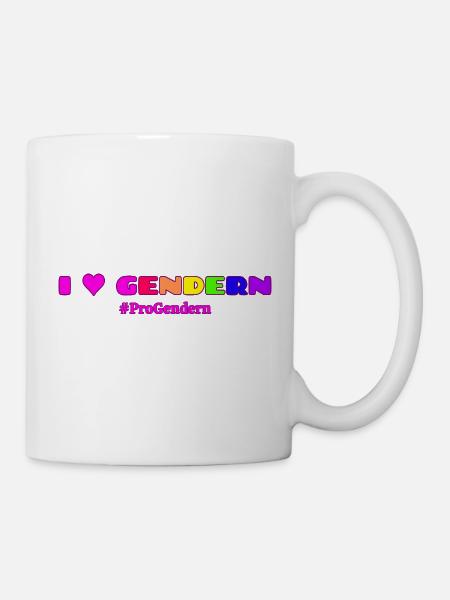I Love Gendern Geschenkidee Pro Gendern - Tasse - Weiß