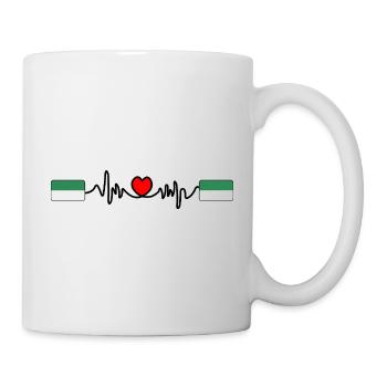 Vlieland Pulse Logo – Island Style - Tasse - Weiß - Rechts