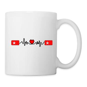 Maastricht Flag Heartbeat - Mug - white - Right