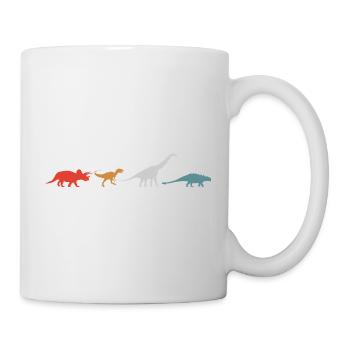 Dino Dinosaur Rétro - Mug blanc - blanc - Droite