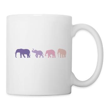 Elefanten Elefant Retro - Tasse - Weiß - Rechts