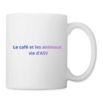 Le_café_et_les_animaux_vie_dASV - Mug blanc - blanc - Droite