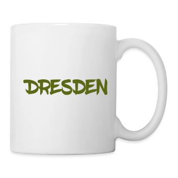 Dresden - Sachsen - Frauenkirche - Zwinger - Elbe - Tasse - Weiß - Rechts