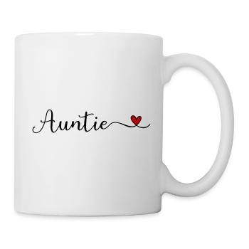 Auntie Typography with a Heart handwritten Font De - Mug - white - Right