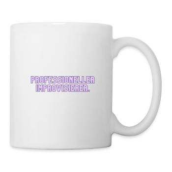 Professioneller Improvisierer. Lustiges T-Shirt - Tasse - Weiß - Rechts