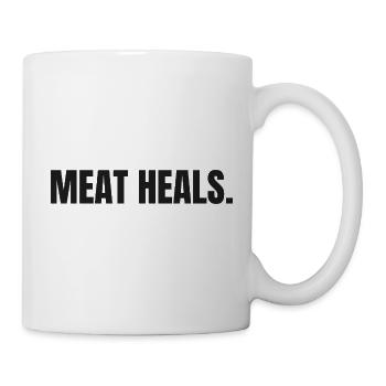 BŒUF CONSTRUIT | T-shirt Carnivore | Steak & Strength - Mug blanc - blanc - Droite