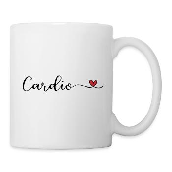 Cardio avec un cœur - Mug blanc - blanc - Droite