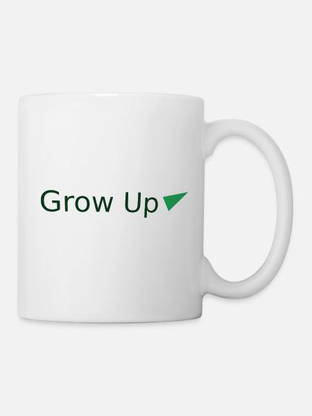 Grandir avec le triangle vert - Mug blanc - blanc
