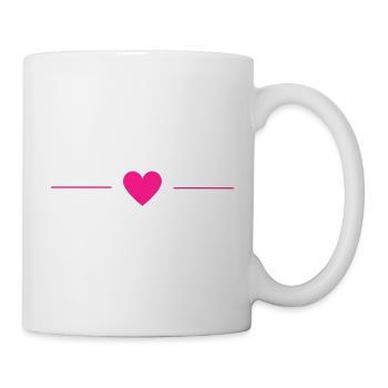 Cœur Rose Minimal | Simple Love Design - Mug blanc - blanc - Droite