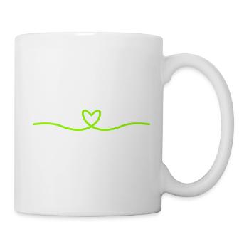Ligne de cœur minimale | Design du Cœur Vert - Mug blanc - blanc - Droite