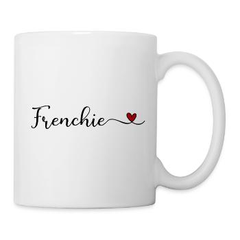 Frenchie Herz - Tasse - Weiß - Rechts