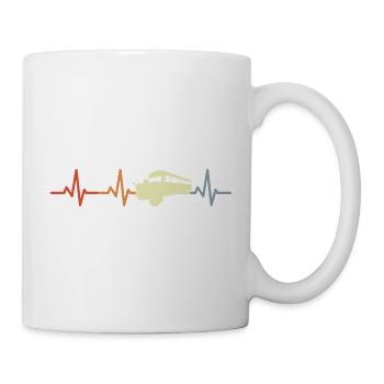 Retro Schulbus Kardiogramm - Tasse - Weiß - Rechts