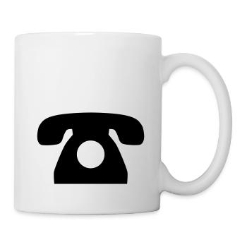Telefon - Tasse - Weiß - Rechts