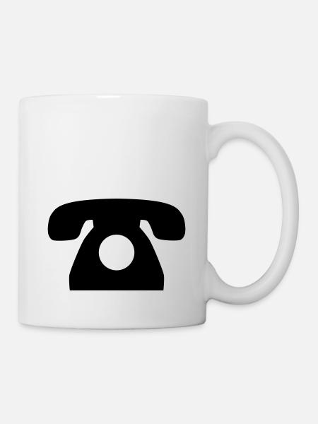 Telefon - Tasse - Weiß