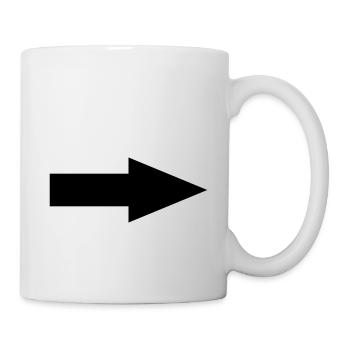 Pfeil - Tasse - Weiß - Rechts