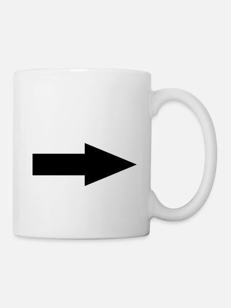 Pfeil - Tasse - Weiß