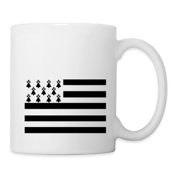 Drapeau breton - Mug blanc - blanc - Droite