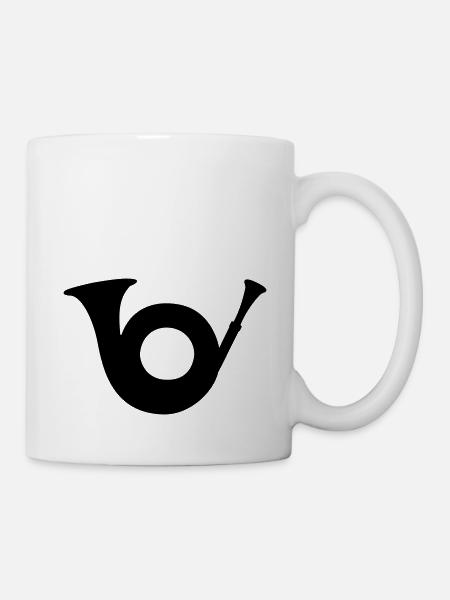 Jagdhorn - Tasse - Weiß